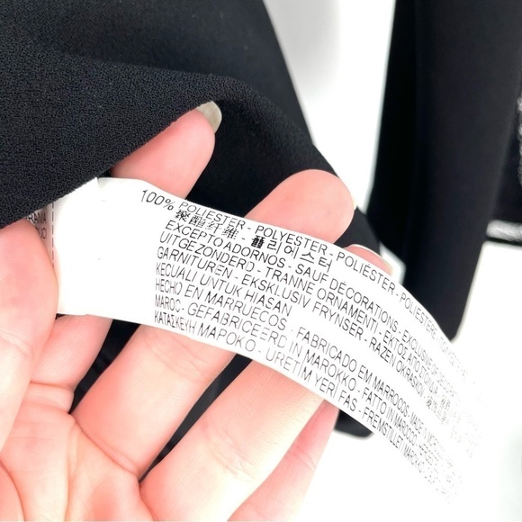 ZARA Black Lace Bell Sleeve Shift Dress - Picture 7 of 7